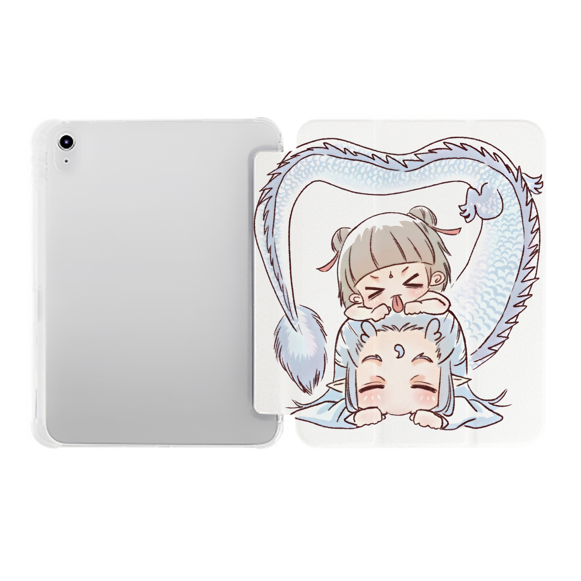（画像用） Ne Zha 2 ナタ 魔童の大暴れ IPad ケース ペン収納付き 三つ折りスタンド PUレザー×シリコン 対応機種9.5/10.5/10.9インチ